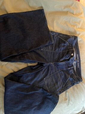 American Eagle Outfitters Dark Blue Wide Leg Jeans